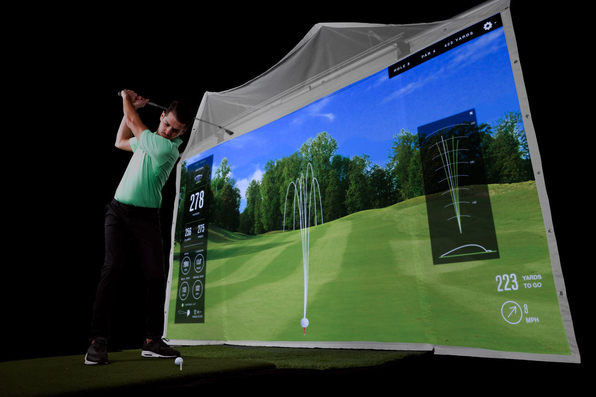 HomeCourse Retractable Golf Simulator Enclosure