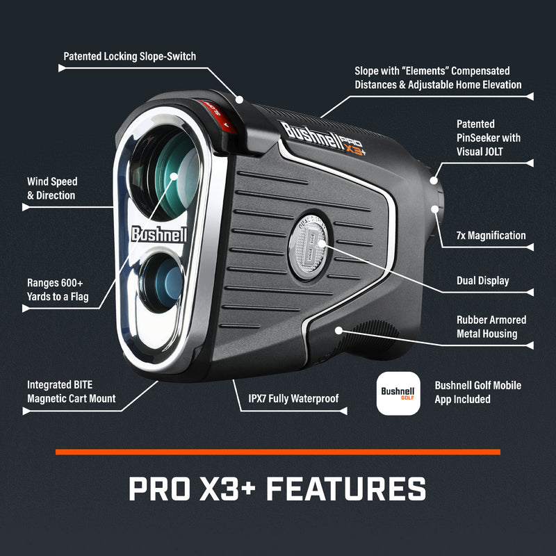 PRO X3+LINK Laser Rangefinder - Bushnell Golf