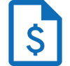 Money symbol in rectangle