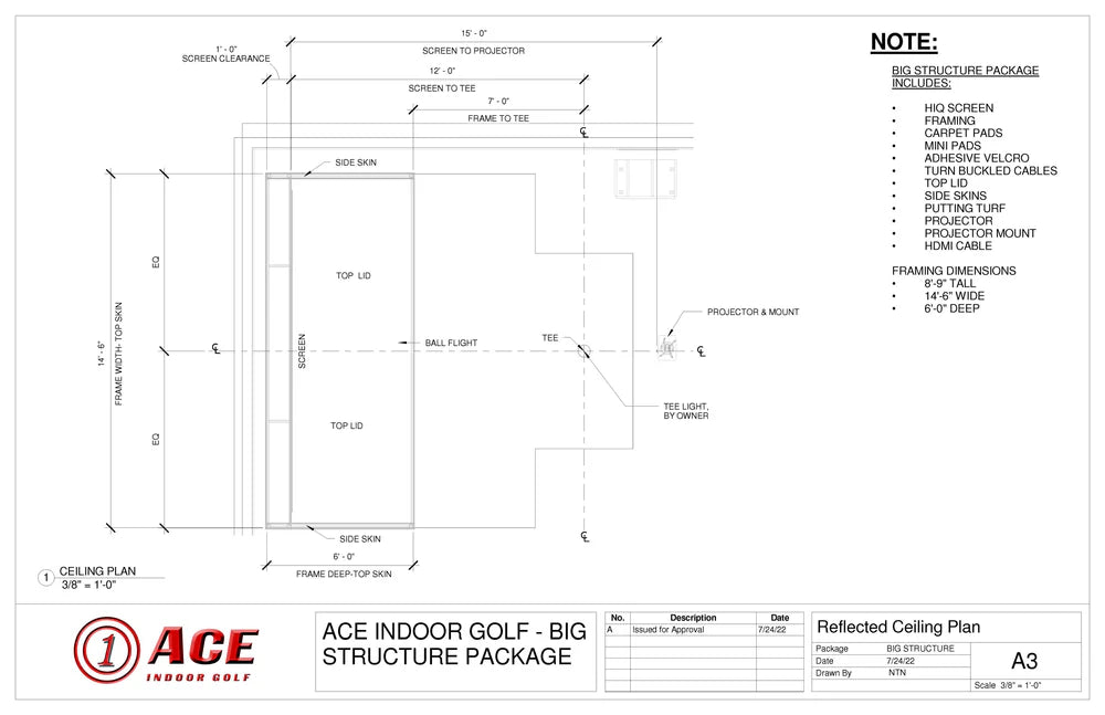 ACE Pro Golf Simulator Enclosure Kit