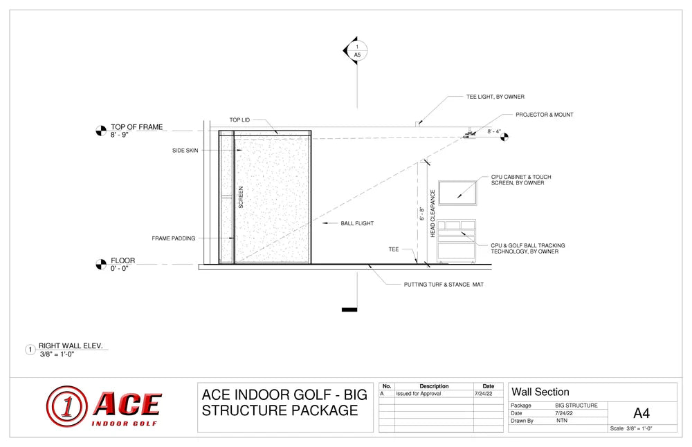 ACE Pro Golf Simulator Enclosure Kit