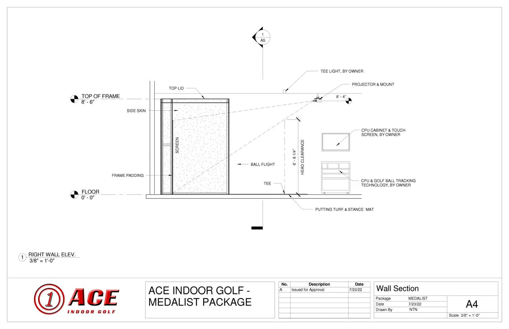 ACE Medalist Golf Simulator Enclosure Kit