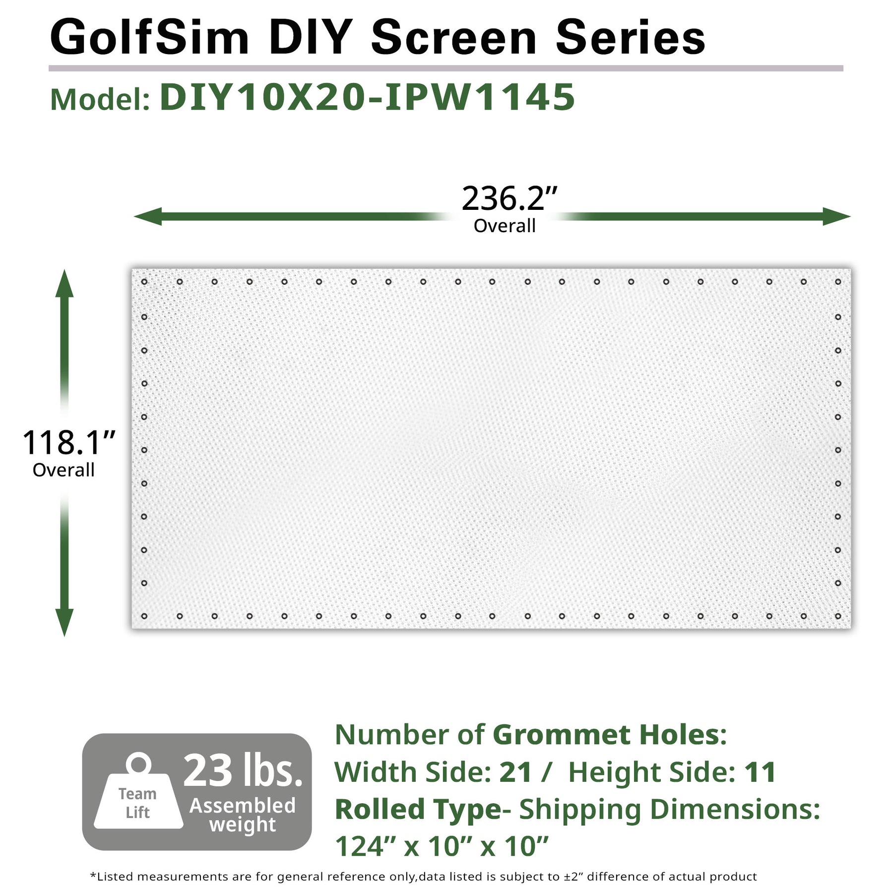 GolfSim DIY Screen Series 1145