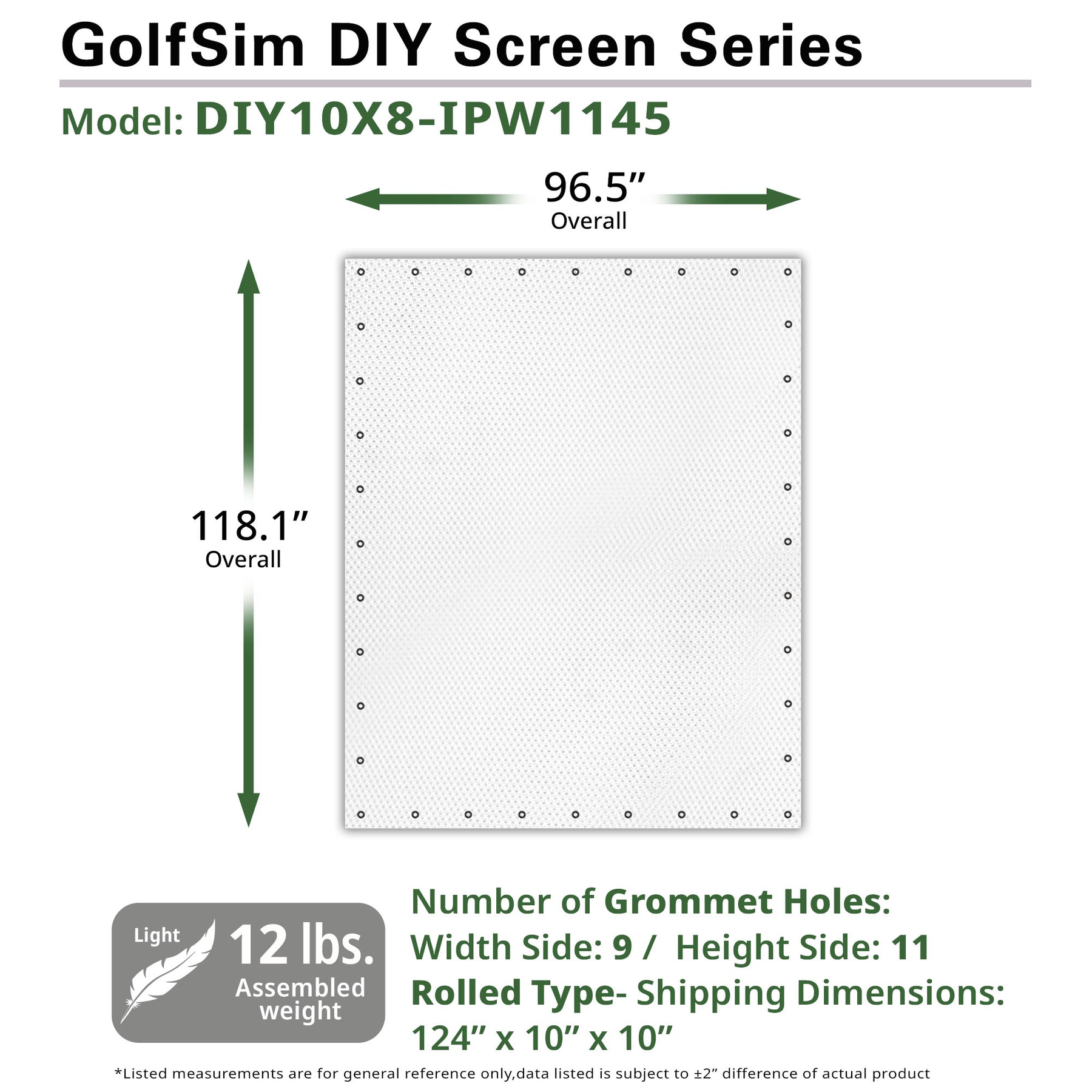 GolfSim DIY Screen Series 1145