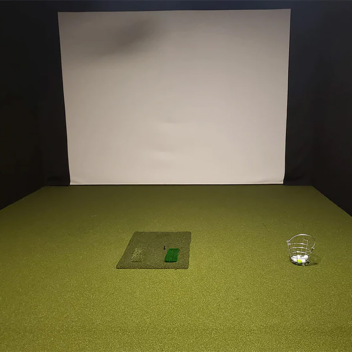 custom golf simulator enclosure - hard wall option